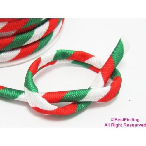 Lycra cord Italy flag 5mm Elastic lycra cord Stitched Lycra strips swimwear & bikini mask making