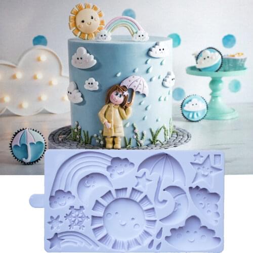 Weather Silicone Mold Fondant Mould Cake Decorating Tools Chocolate Gumpaste Molds, Sugarcraft, Kitchen Gadget