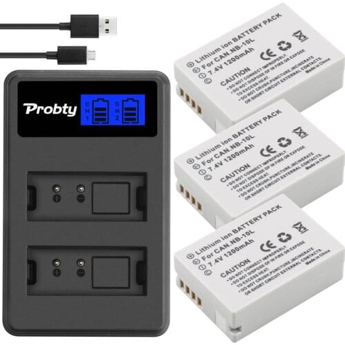 NB-10L Replacement Battery and USB Dual Charger for Canon SX40 HS SX40HS SX50 PowerShot SX40 HS SX50 HS SX60 HS