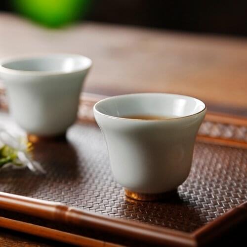 Fuels the celadon sample tea cup set small kung fu tea tea masters cup single glass ceramic hat to a cup of tea