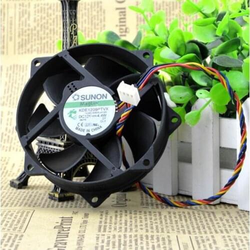 SUNON 9cm 9025 90x90x25mm KDE1209PTVX 12V 4.4W 4-line Circular Magnetic Suspension Cooling Fan