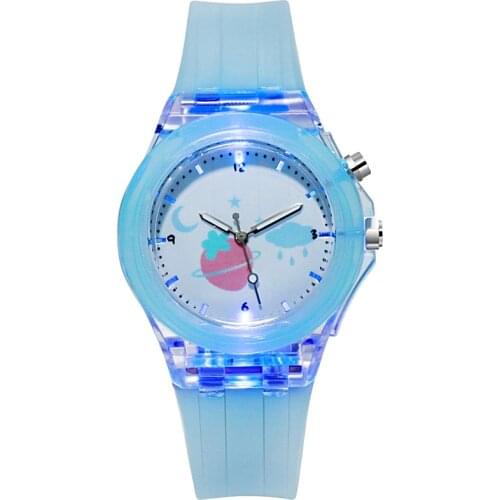 LED Light Flash Luminous Watches Women Men Boys Girls Silicone Wrist Watch Rhinestone Clock Kids Childrens Watches Relogio