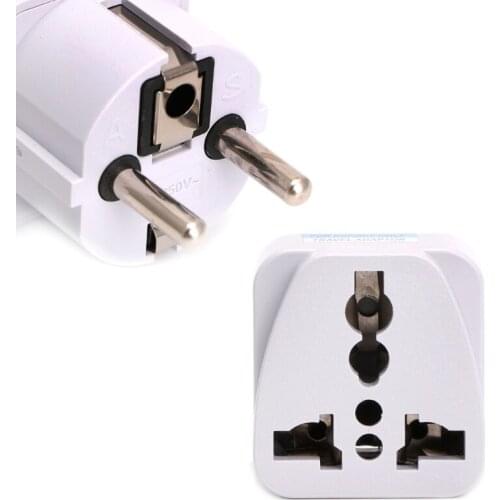 Universal UK US AU To EU AC Power Socket Plug Travel Charger Adapter Converter B85B