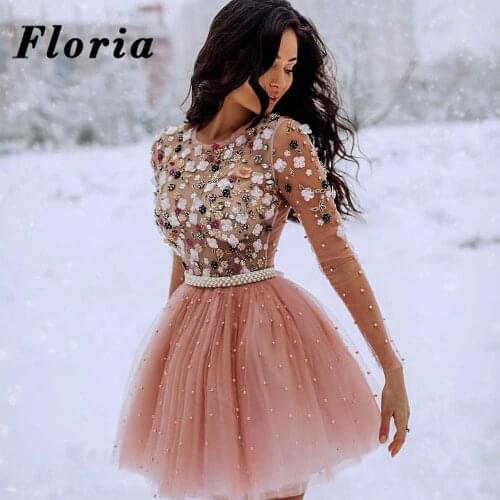 Arabic Flowers Beaded Sequins Celebrity Evening Dresses Middle East Formal Occasion Gowns 2020 prom Dress Dubai Vestidos Abiye