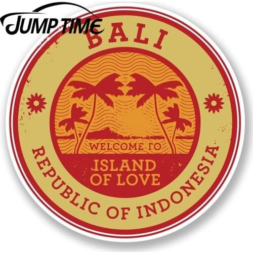 Jump Time for Bali Indonesia Vinyl Sticker Decal Laptop Luggage Travel Tag Gift Decal Rear Windshield Waterproof Car Accessories