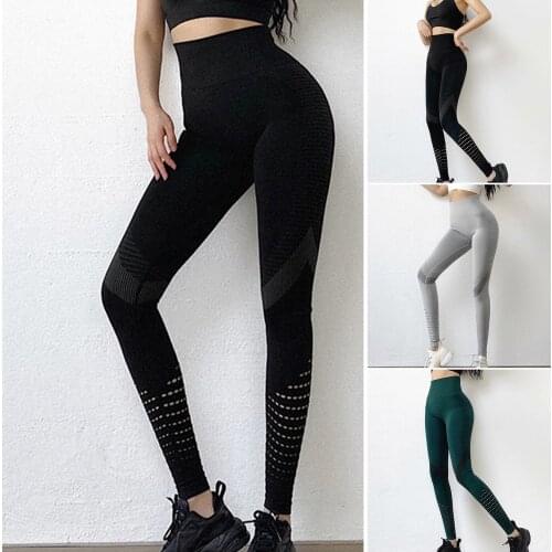 Womens Quick-drying Yoga Pants Butt Lifting Tights High Waist Slimming Booty Leggings for Workout Running Sports A66