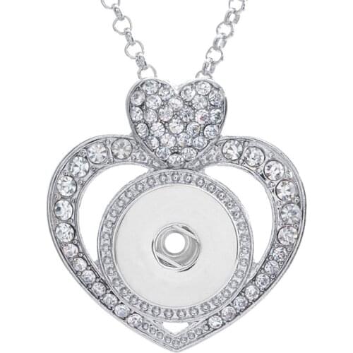 XH1008 love snap button necklace (fit 18mm 20mm snaps) BOBOSGIRL