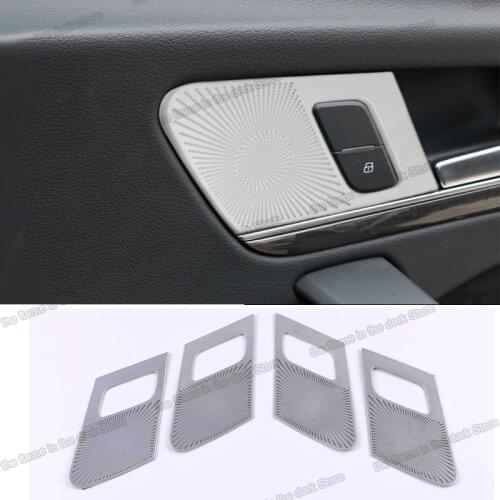 Lsrtw2017 for Audi Q5 2018 2019 2020 2021 Car Door Handle Sound Panel Trims audio Interior Accessories Chrome Auto