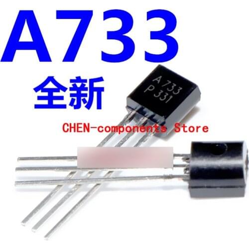 100pcs Brand new 2SA733 A733 straight Insert TO-92 triode PNP Transistor