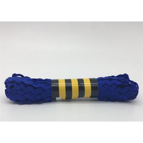 15yards 6mm Blue Polyester Ribbon Zig Zag Ribbons DIY Handmade Material For Wedding Party Christmas Decoration