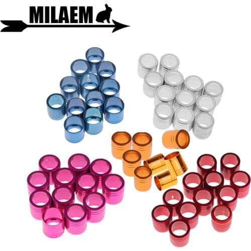 24pcs Archery Metal Explosion-Prof Ring Fit OD 7.6mm Arrow Shaft Hunting Shooting Arrow Accessories