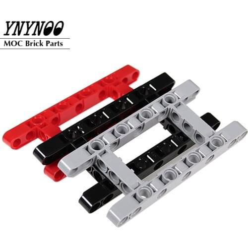 5Pcs/lot High-Tech Beams Special Parts 64178 Technical Beam 5 x 11 Open Center Frame Thick Building Blocks Parts DIY Toys Gifts