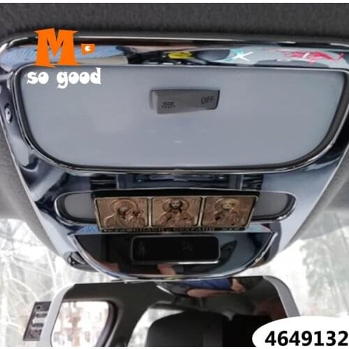 ABS Chrome For Renault Clio 4 IV 2013-2016 Car interior Sticker Accessories Car front reading Lampshade panel cover trim 1pcs