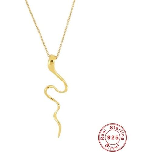 Aide 925 Sterling Silver Animal Snake Collares Mujer For Woman Birthday Souvenir Graduation Gift Pendant Necklaces Fine Jewelry