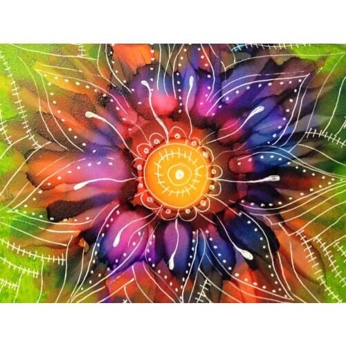 Needlework Diy 5d Resin Diamond Painting Cross Stitch Full Diamond Embroidery Flower Pattern Rhinestone Pasted Painting