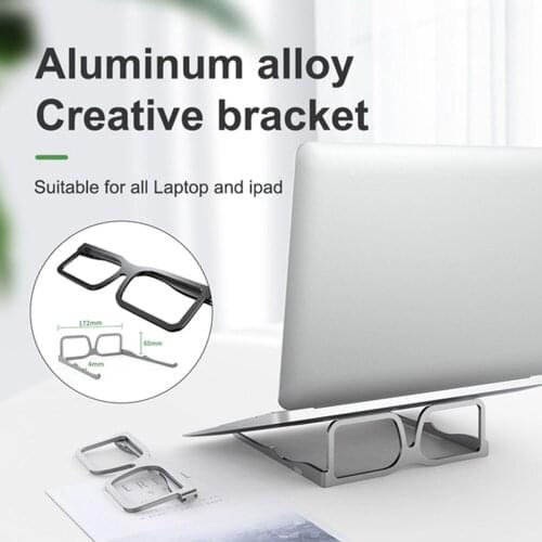 Mini Aluminum Computer Tablet Holder Laptop Stand Desk Bracket Cooler Cooling Pad for Macbook Laptop Notebook Glasses Stand