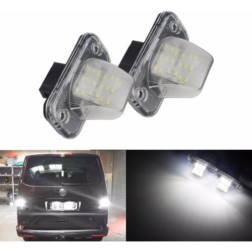 ANGRONG 2x LED License Number Plate Light White For VW Transporter T4 Multivan Caravelle MK4 Passat Eurovan (CA336)