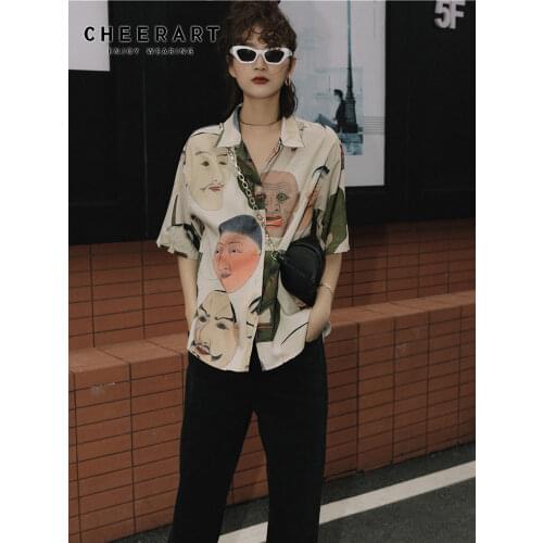 Женские рубашки с коротким рукавом Cheerart China At AliExpress