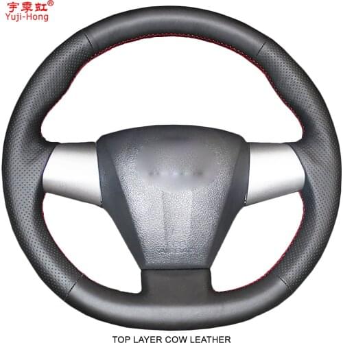 Yuji-Hong Genuine Leather Car Steering Covers Case for Toyota Corolla 2011 RAV4 2012-2013 Top Layer Cow Leather Cover