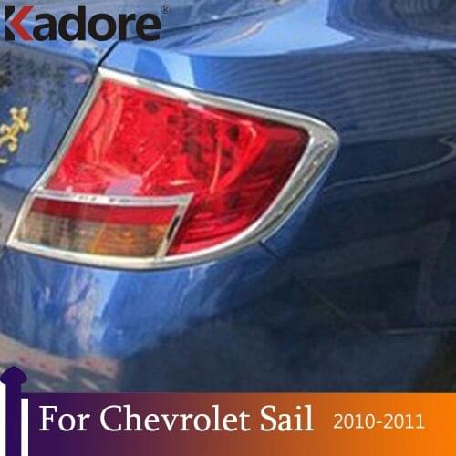For Chevrolet Sail 2010 2011 Sedan Chrome Rear Light Lamp Cover Trim Taillight Tail light Frame Car Styling Exterior Accessories