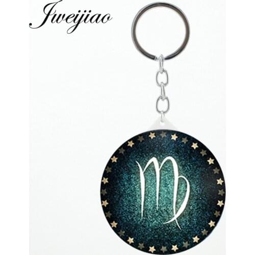 JWEIJIAO Chinese Zodiac Key holder Portable mirror Libra Scorpio Sagittarius Mini Hand Mirror for Women Birthday Gifts D1191