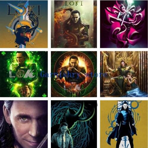 5d Diy Diamond Painting Marvel Loki Classic Movie Poster Diamond Mosaic Embroidery Cross Stitch Kits Home Decor Gift