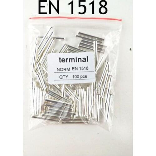 100PCS EN1518 Tube Naked Terminal Bootlace Cooper Ferrules kit set Wire Copper Crimp Connector Insulated Cord Pin