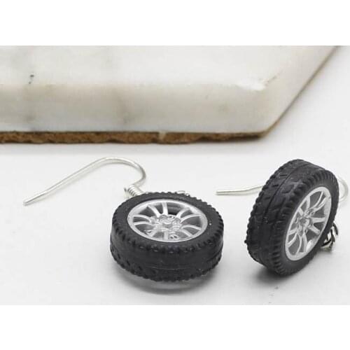 Creative Simulation Mini Resin Tire Strap DIY Cute Earring Jewelry