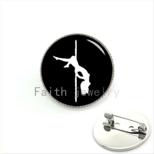 Fashionable stylish pole dance bijoux brooch jewelry sex girls stripper yoga pins party wedding women gift KC489