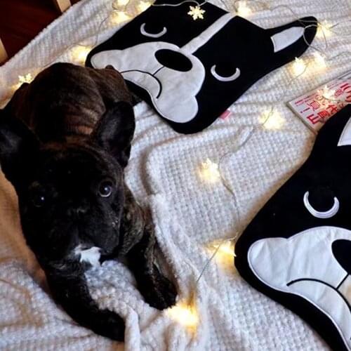 Cartoon Bulldog Pattern Plush Floor Mat 56x40cm Animals Toy Play Mat Cute Dog Design Carpet Living Room Anti-skid Floor Mat
