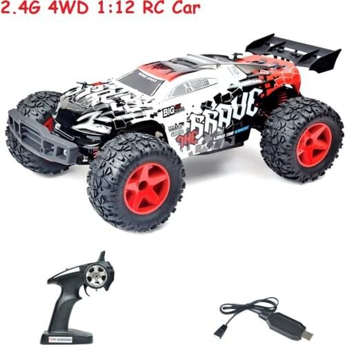 BG1518 1:12 4WD RC Car With Led Lights 2.4G Radio Remote Control Cars Buggy Off-Road Control Trucks Boys Toys for Children