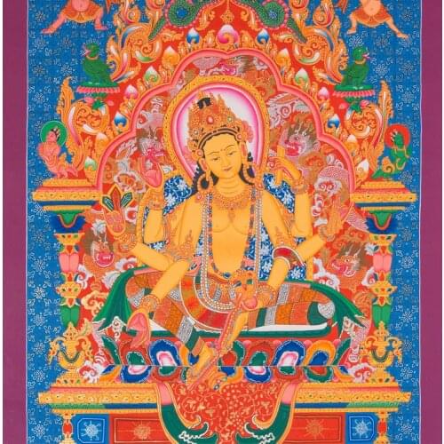 Hand-painted hand-painted Thangka Thangka Tibetan Lama Nepal Mandala exchequer Tienmu
