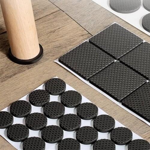40 PCS Self Adhesive Furniture Leg Rug Anti Scratch Floor Protectors Chair Table Foot Covers Anti Slip Furniture Chair Legs Pads