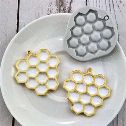 Fondant Silicone Mold honeycomb cavity easy to Demold Craft For Diy Maker Provide Customizable