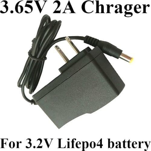 Brand new 3.65V 2A Charger 7.3W 2A Charger with DC plug for 3.2V Lifepo4 battery 3.2V IFR 18650 26650 32650 EU US UK AU option