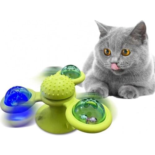 Three-headed Windmill Cat Toy Turntable Scratching Rubbing Brushing Pet Supplies