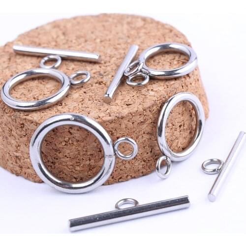 Onwear 10sets Stainless steel toggle clasp diy bracelets connector clasps for jewelry making accessories
