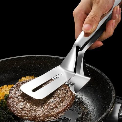 304 Stainless Steel Grilled Steak Clamp Barbecue Tong Fried Steak Shovel Household Fried Fish Shovel Bread Clip Meat Clamp