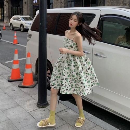 Woman Dresses Pettiskirt Printed A- line Skirt Vestido De Mujer Femme Robe