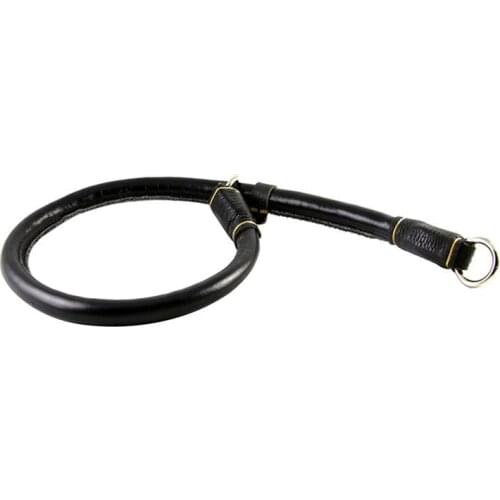 1PC Round Soft Leather P Chain Pet Collar Dog Collars for Medium Small Large Dogs