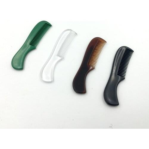 1PCS mustache Mini comb portable mane mustache comb Mens beard shape tool comb Anti Static Wooden Beard Pocket Comb