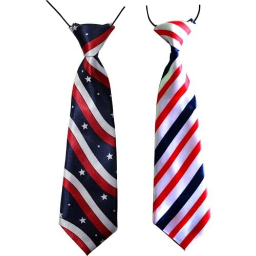 100PC/Lot 4th of July Large Dogs Ties Red/White/Blue Pet Dog Neckties Independence Day Dog Grooming Accessories