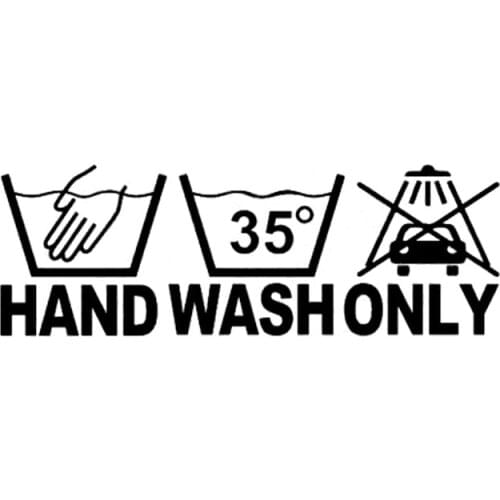 17.8CM*6CM Hand Wash Only Funny Car Sticker And Decals Motorcycle Styling For Black Sliver C8-1335