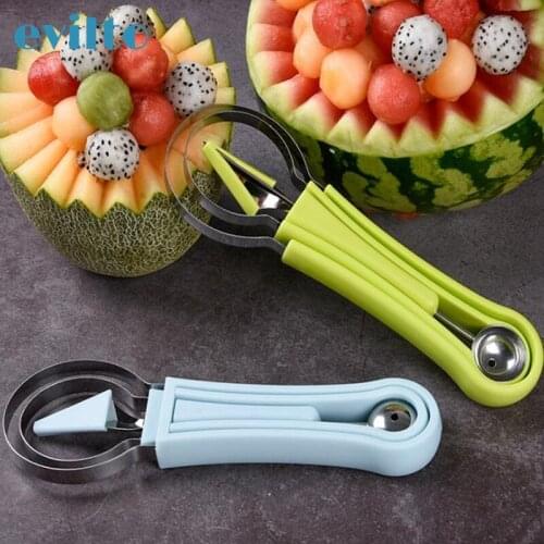 2 in1Dual-head Carving Knife Cutting Knife Ball Fruit Watermelon Ice Cream Baller Scoop Stacks Spoon Home Kitchen Accessories
