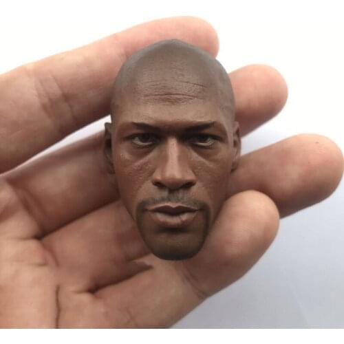2 Styles 1/6 Male Head Sculpt Basketball Star Jordan Head Carving for 12" DIY Action Figure Collection
