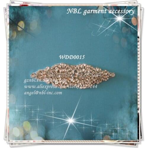 30 PIECES) bridal crystal beaded rhinestone appliques for wedding dresses iron on WDD0015