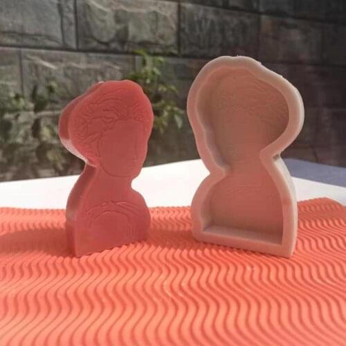 3D Silicone Portrait Mold Aromatherapy Candle Plaster Molds Molds Cake Household Moulds Candle DIY Making Candle New U3Z9