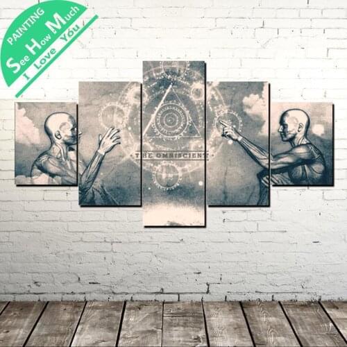 5 Piece Human Meridian Wall Art Canvas Poster and Print Canvas Painting Decorative Picture Canvas Painting Home Decor