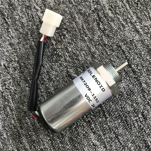 897209-1152 Applicable to Case CX78US/ Kobelco SK75-8/ Hitachi ZAX70/4LE2 Engine Flue Off Switch Solenoid Valve 12V/24V