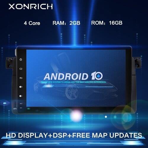 2GB DSP 1 Din Android 10 Car Multimedia Player For BMW E46 M3 318/320/325/330/335 Rover 75 Coupe GPS Navigation head unit Stereo